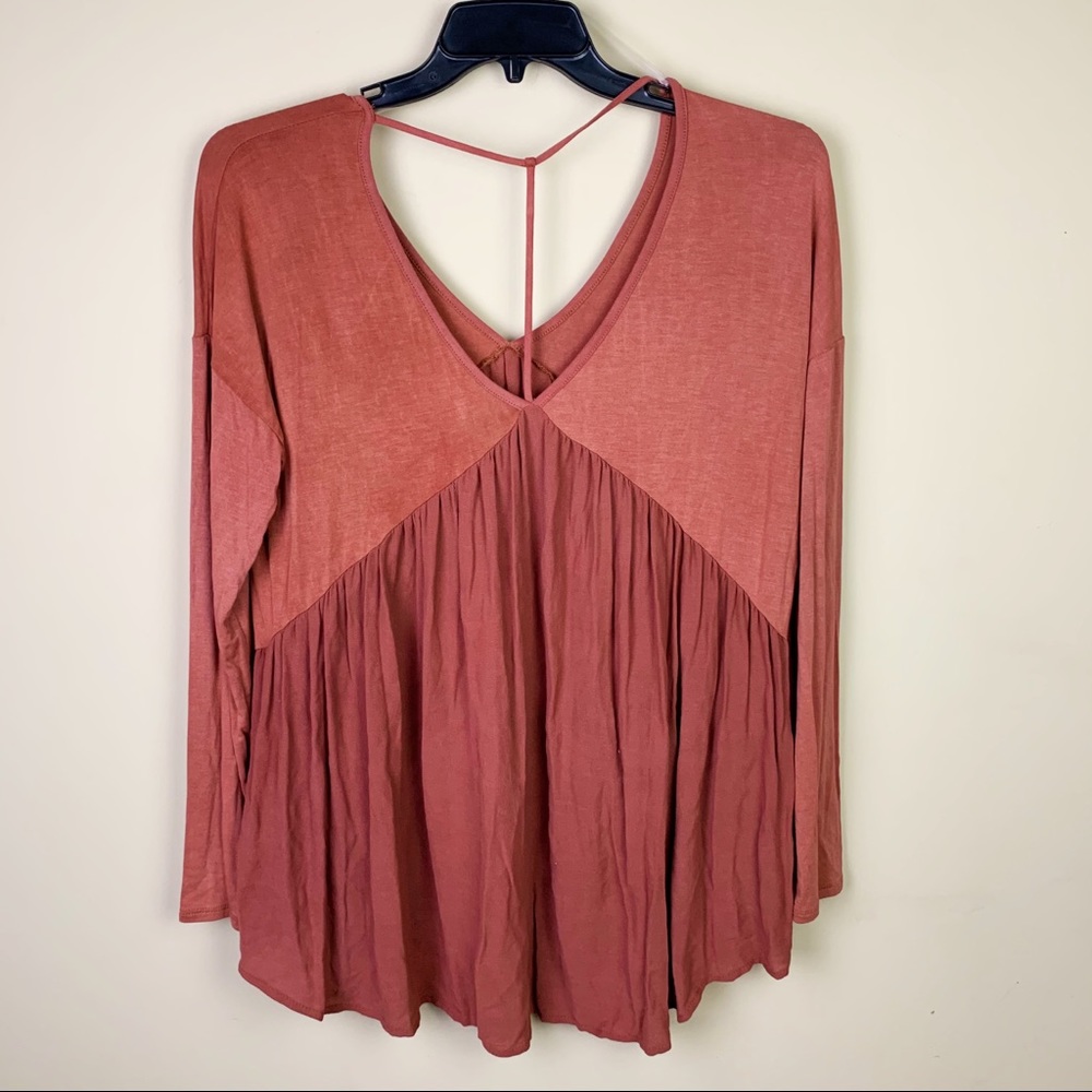 MTS Oversized Babydoll Long Sleeve Top Large - Picture 1 of 9